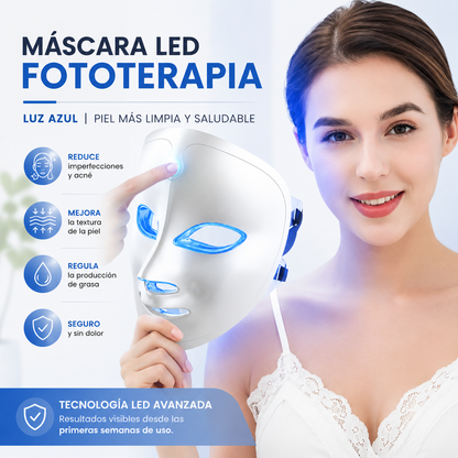 Mascara Led De Rejuvenecimiento Facial