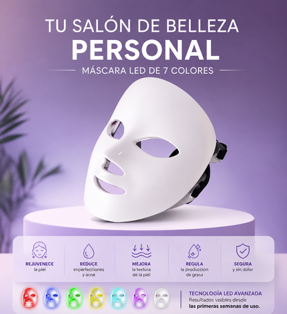 Mascara Led De Rejuvenecimiento Facial