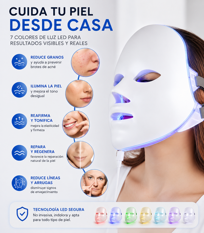 Mascara Led De Rejuvenecimiento Facial