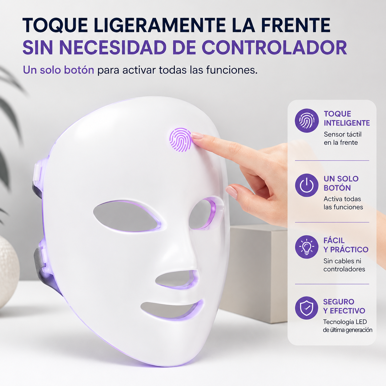 Mascara Led De Rejuvenecimiento Facial