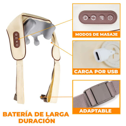 "Alivia el dolor de cuello y hombros en 15 minutos desde casa – Masajeador 5D con calor terapéutico"