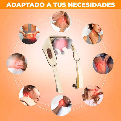 "Alivia el dolor de cuello y hombros en 15 minutos desde casa – Masajeador 5D con calor terapéutico"